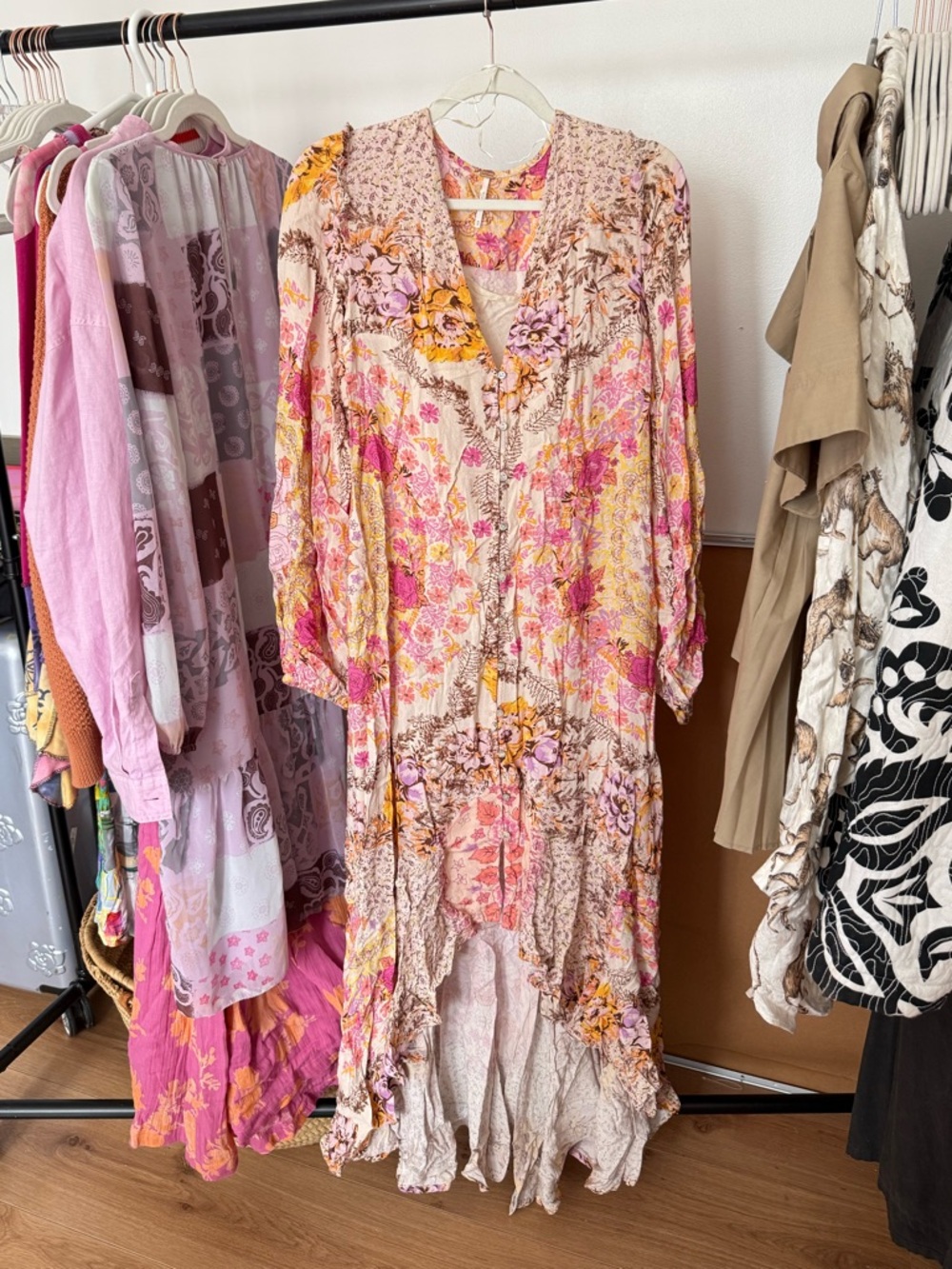 Size XS | Free People | Marais Printed Midi Dress NWOT